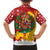 Spain Christmas Kid Hawaiian Shirt with Tio de Nadal Log Snowflakes Spanish Flag and Holiday Wreath - Wonder Print Shop
