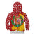 Spain Christmas Kid Hoodie with Tio de Nadal Log Snowflakes Spanish Flag and Holiday Wreath - Wonder Print Shop