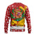 Spain Christmas Ugly Christmas Sweater with Tio de Nadal Log Snowflakes Spanish Flag and Holiday Wreath - Wonder Print Shop