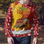 Spain Christmas Ugly Christmas Sweater with Tio de Nadal Log Snowflakes Spanish Flag and Holiday Wreath - Wonder Print Shop