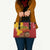 Spain Christmas Leather Bag with Tio de Nadal Log Snowflakes Spanish Flag and Holiday Wreath - Wonder Print Shop