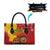 Spain Christmas Leather Bag with Tio de Nadal Log Snowflakes Spanish Flag and Holiday Wreath - Wonder Print Shop