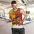 Spain Christmas Men Tank Top with Tio de Nadal Log Snowflakes Spanish Flag and Holiday Wreath - Wonder Print Shop