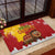 Spain Christmas Rubber Doormat with Tio de Nadal Log Snowflakes Spanish Flag and Holiday Wreath - Wonder Print Shop