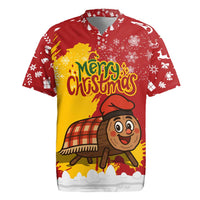 Spain Christmas Rugby Jersey with Tio de Nadal Log Snowflakes Spanish Flag and Holiday Wreath - Wonder Print Shop