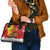 Spain Christmas Shoulder Handbag with Tio de Nadal Log Snowflakes Spanish Flag and Holiday Wreath - Wonder Print Shop