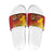Spain Christmas Slide Sandals with Tio de Nadal Log Snowflakes Spanish Flag and Holiday Wreath - Wonder Print Shop