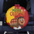 Spain Christmas Spare Tire Cover with Tio de Nadal Log Snowflakes Spanish Flag and Holiday Wreath - Wonder Print Shop