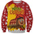 Spain Christmas Sweatshirt with Tio de Nadal Log Snowflakes Spanish Flag and Holiday Wreath - Wonder Print Shop