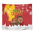 Spain Christmas Tapestry with Tio de Nadal Log Snowflakes Spanish Flag and Holiday Wreath - Wonder Print Shop