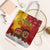 Spain Christmas Tote Bag with Tio de Nadal Log Snowflakes Spanish Flag and Holiday Wreath - Wonder Print Shop