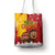 Spain Christmas Tote Bag with Tio de Nadal Log Snowflakes Spanish Flag and Holiday Wreath - Wonder Print Shop