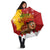 Spain Christmas Umbrella with Tio de Nadal Log Snowflakes Spanish Flag and Holiday Wreath - Wonder Print Shop