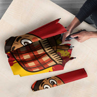 Spain Christmas Umbrella with Tio de Nadal Log Snowflakes Spanish Flag and Holiday Wreath - Wonder Print Shop