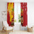 Spain Christmas Window Curtain with Tio de Nadal Log Snowflakes Spanish Flag and Holiday Wreath - Wonder Print Shop