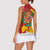 Spain Christmas Women Sleeveless Polo Shirt with Tio de Nadal Log Snowflakes Spanish Flag and Holiday Wreath - Wonder Print Shop