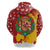 Spain Christmas Zip Hoodie with Tio de Nadal Log Snowflakes Spanish Flag and Holiday Wreath - Wonder Print Shop