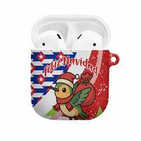 Cuba Christmas AirPods Case with Santa Hummingbird Cuban Flag Feliz Navidad and Snowflake - Wonder Print Shop