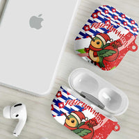 Cuba Christmas AirPods Case with Santa Hummingbird Cuban Flag Feliz Navidad and Snowflake - Wonder Print Shop
