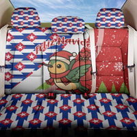 Cuba Christmas Back Car Seat Cover with Santa Hummingbird Cuban Flag Feliz Navidad and Snowflake - Wonder Print Shop