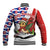 Cuba Christmas Baseball Jacket with Santa Hummingbird Cuban Flag Feliz Navidad and Snowflake - Wonder Print Shop