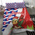 Cuba Christmas Bedding Set with Santa Hummingbird Cuban Flag Feliz Navidad and Snowflake - Wonder Print Shop