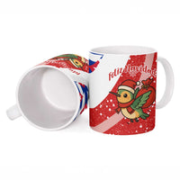 Cuba Christmas Ceramic Mug with Santa Hummingbird Cuban Flag Feliz Navidad and Snowflake - Wonder Print Shop