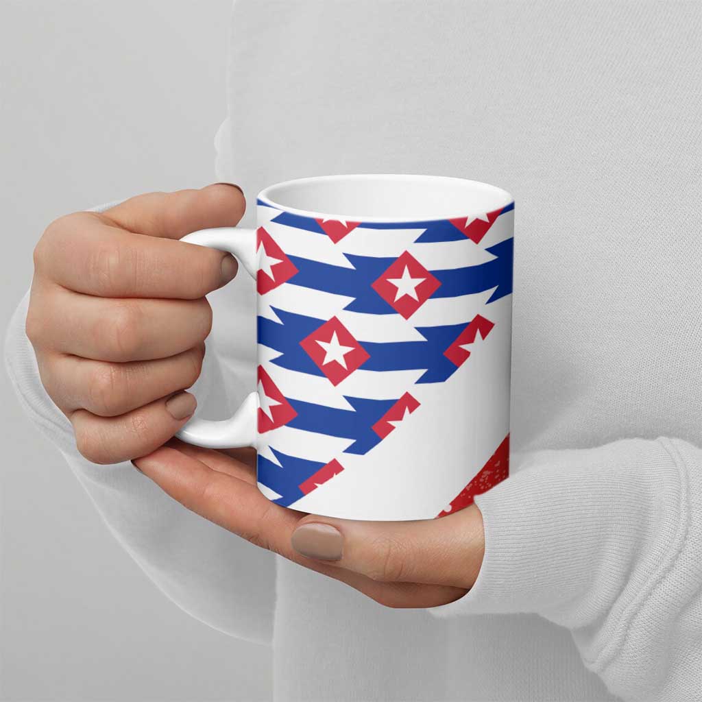 Cuba Christmas Ceramic Mug with Santa Hummingbird Cuban Flag Feliz Navidad and Snowflake - Wonder Print Shop