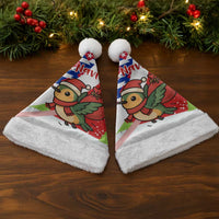 Cuba Christmas Santa Hat with Santa Hummingbird Cuban Flag Feliz Navidad and Snowflake - Wonder Print Shop