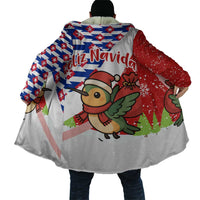 Cuba Christmas Cloak with Santa Hummingbird Cuban Flag Feliz Navidad and Snowflake - Wonder Print Shop