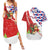 Cuba Christmas Couples Matching Summer Maxi Dress and Hawaiian Shirt with Santa Hummingbird Cuban Flag Feliz Navidad and Snowflake - Wonder Print Shop