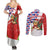 Cuba Christmas Couples Matching Summer Maxi Dress and Long Sleeve Button Shirt with Santa Hummingbird Cuban Flag Feliz Navidad and Snowflake - Wonder Print Shop