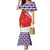 Cuba Christmas Family Matching Mermaid Dress and Hawaiian Shirt with Santa Hummingbird Cuban Flag Feliz Navidad and Snowflake - Wonder Print Shop