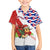 Cuba Christmas Family Matching Off The Shoulder Long Sleeve Dress and Hawaiian Shirt with Santa Hummingbird Cuban Flag Feliz Navidad and Snowflake - Wonder Print Shop