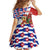 Cuba Christmas Family Matching Off Shoulder Maxi Dress and Hawaiian Shirt with Santa Hummingbird Cuban Flag Feliz Navidad and Snowflake - Wonder Print Shop
