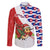 Cuba Christmas Family Matching Off Shoulder Short Dress and Hawaiian Shirt with Santa Hummingbird Cuban Flag Feliz Navidad and Snowflake - Wonder Print Shop