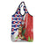 Cuba Christmas Grocery Bag with Santa Hummingbird Cuban Flag Feliz Navidad and Snowflake - Wonder Print Shop