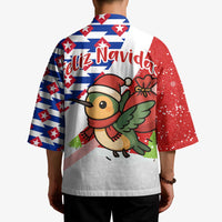 Cuba Christmas Kimono with Santa Hummingbird Cuban Flag Feliz Navidad and Snowflake - Wonder Print Shop