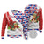 Cuba Christmas Ugly Christmas Sweater with Santa Hummingbird Cuban Flag Feliz Navidad and Snowflake - Wonder Print Shop