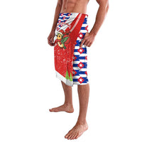 Cuba Christmas Lavalava with Santa Hummingbird Cuban Flag Feliz Navidad and Snowflake - Wonder Print Shop