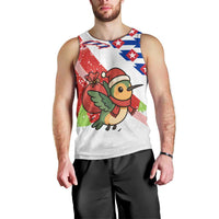 Cuba Christmas Men Tank Top with Santa Hummingbird Cuban Flag Feliz Navidad and Snowflake - Wonder Print Shop