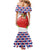 Cuba Christmas Mermaid Dress with Santa Hummingbird Cuban Flag Feliz Navidad and Snowflake - Wonder Print Shop