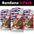 Cuba Christmas Neck Gaiter with Santa Hummingbird Cuban Flag Feliz Navidad and Snowflake - Wonder Print Shop
