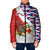Cuba Christmas Padded Jacket with Santa Hummingbird Cuban Flag Feliz Navidad and Snowflake - Wonder Print Shop