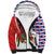 Cuba Christmas Sherpa Hoodie with Santa Hummingbird Cuban Flag Feliz Navidad and Snowflake - Wonder Print Shop