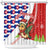 Cuba Christmas Shower Curtain with Santa Hummingbird Cuban Flag Feliz Navidad and Snowflake - Wonder Print Shop
