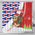 Cuba Christmas Shower Curtain with Santa Hummingbird Cuban Flag Feliz Navidad and Snowflake - Wonder Print Shop