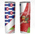 Cuba Christmas Skinny Tumbler with Santa Hummingbird Cuban Flag Feliz Navidad and Snowflake - Wonder Print Shop