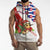 Cuba Christmas Sleeveless Zip Hoodie with Santa Hummingbird Cuban Flag Feliz Navidad and Snowflake - Wonder Print Shop