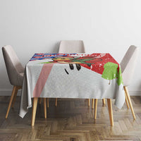Cuba Christmas Tablecloth with Santa Hummingbird Cuban Flag Feliz Navidad and Snowflake - Wonder Print Shop